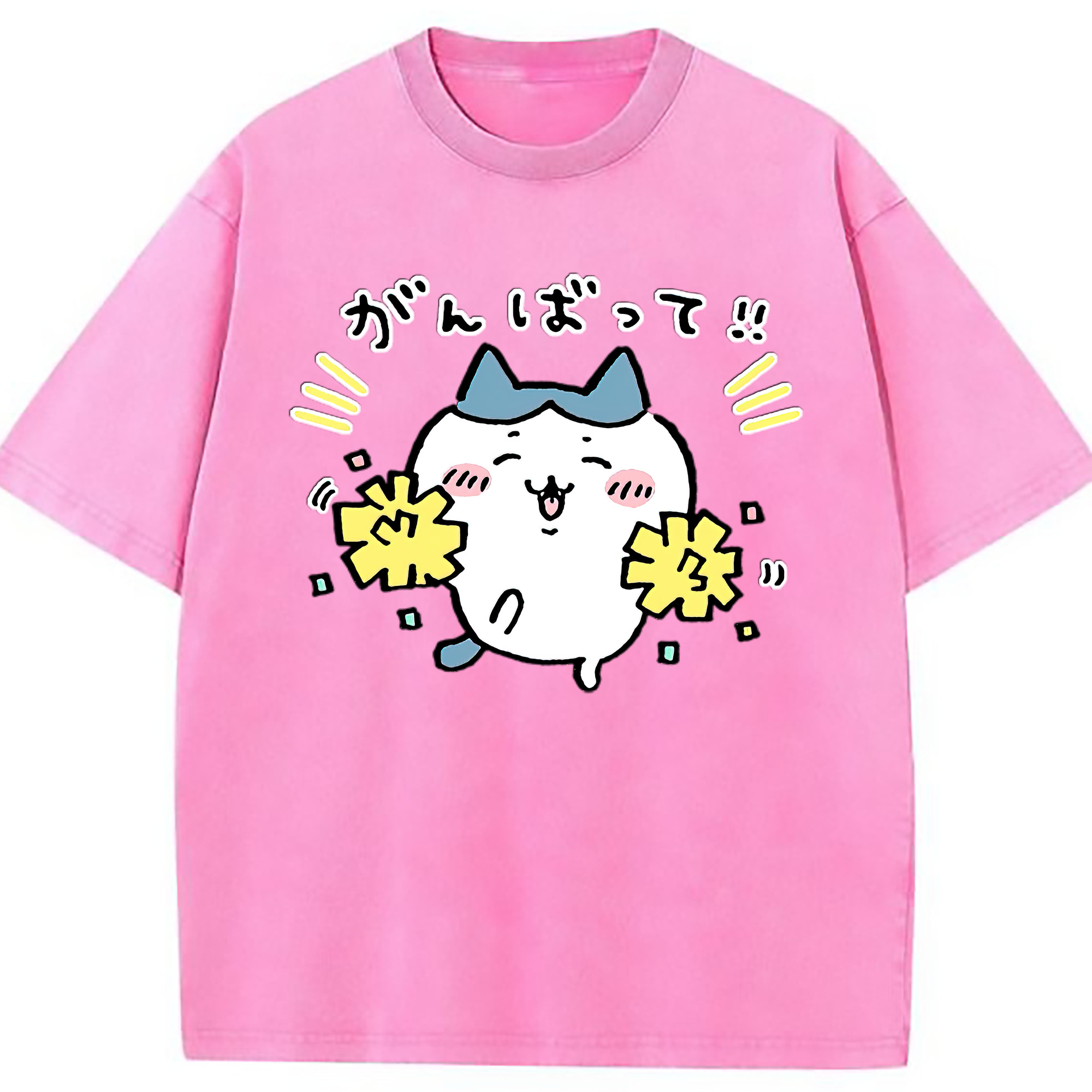 （画像用） ちいかわ ハチワレ Chii-kawa hachiware 綿100% ヴィンテージ風 半袖Tシャツ（フロントプリント）